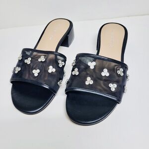 NBW - Stuart Weitzman Tammy Crystal-Embellished Mesh & Leather Sandals (8.5B)